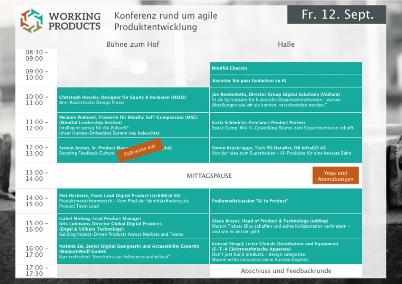 Friday, September 12: 13 talks